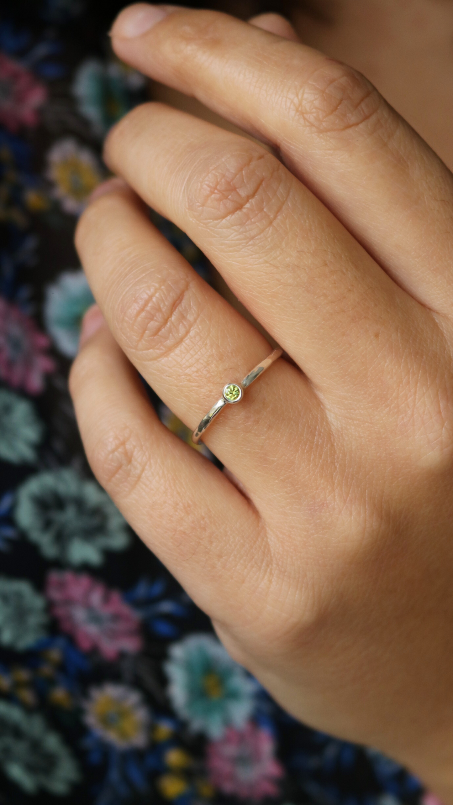 Bague - Bourgeon Péridot - Taille ajustable