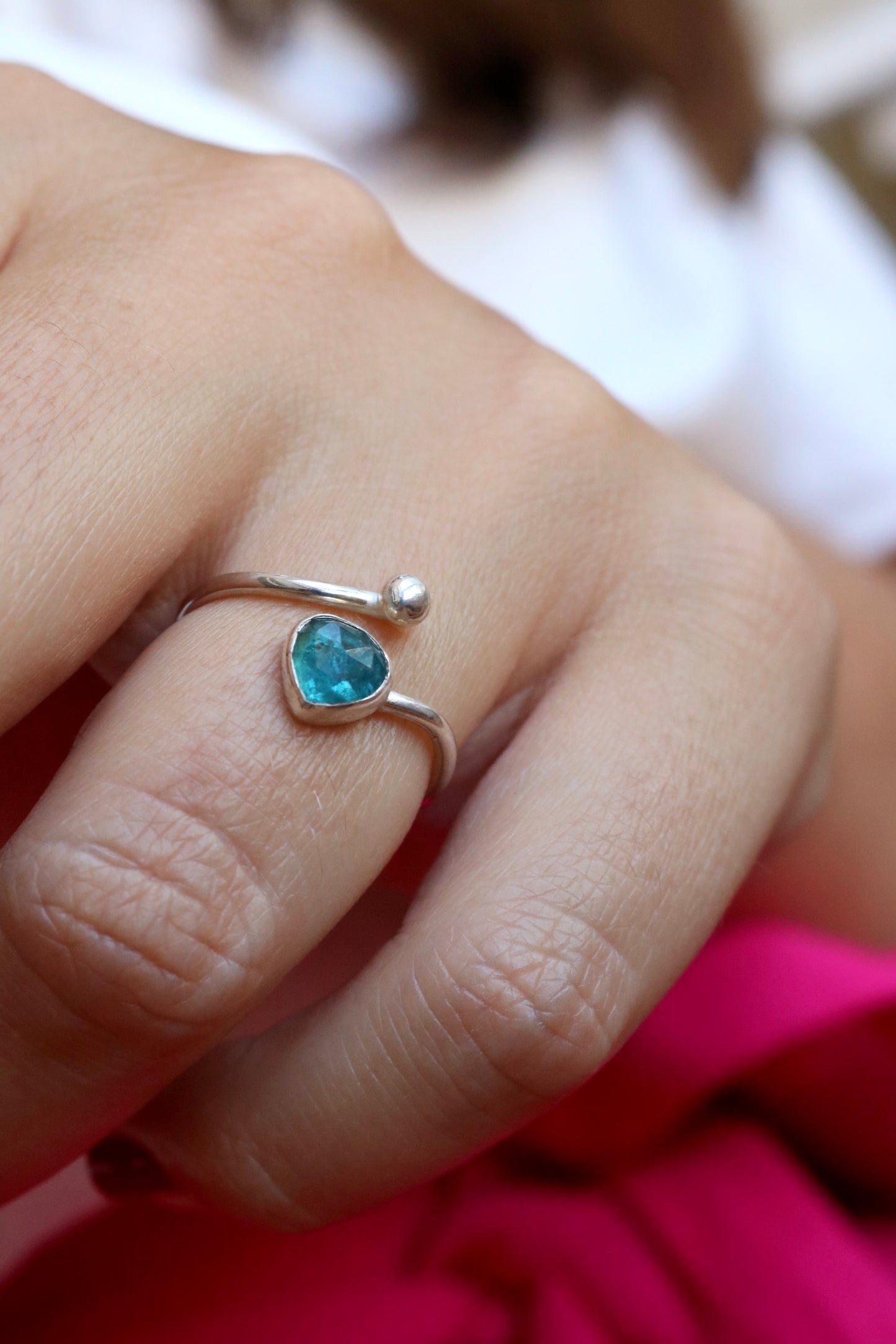 Bague Marielle NAECO BIJOUX kyanite pierre naturelle argent recyclé
