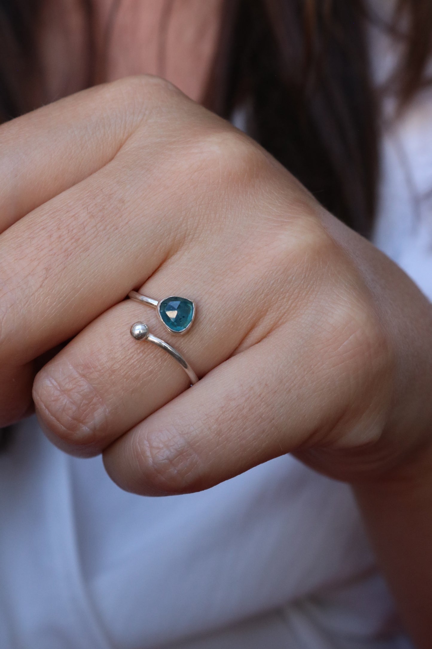 Bague Marielle NAECO BIJOUX kyanite pierre naturelle argent recyclé