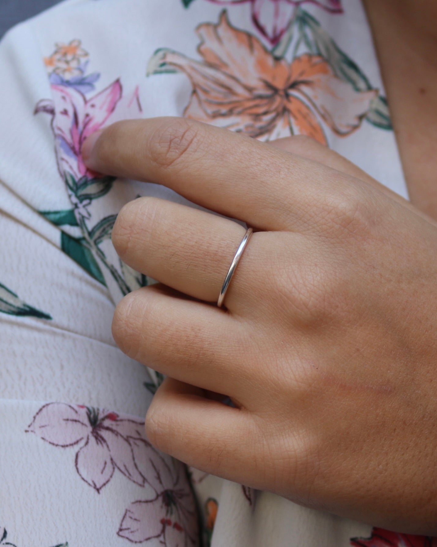 Bague anneau simple argent recyclé 925 naeco bijoux