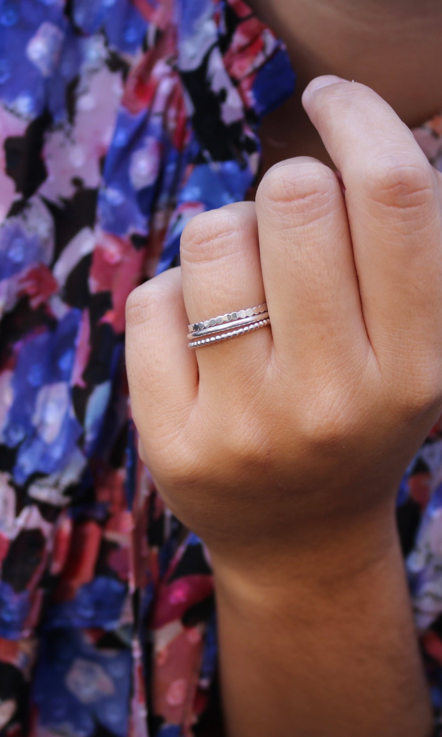 Bague anneau simple vague ocean torsadé boule bille perle argent recyclé 925 naeco bijoux 5