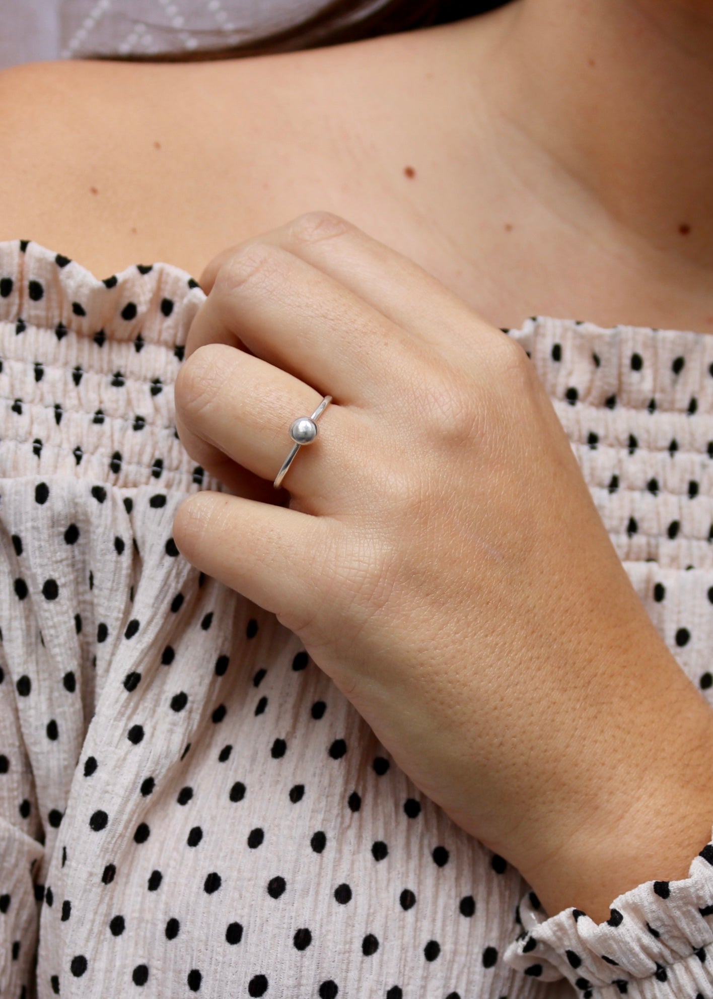 Bague la mysterieuse boule argent 925 recyclé naeco bijoux boheme 2