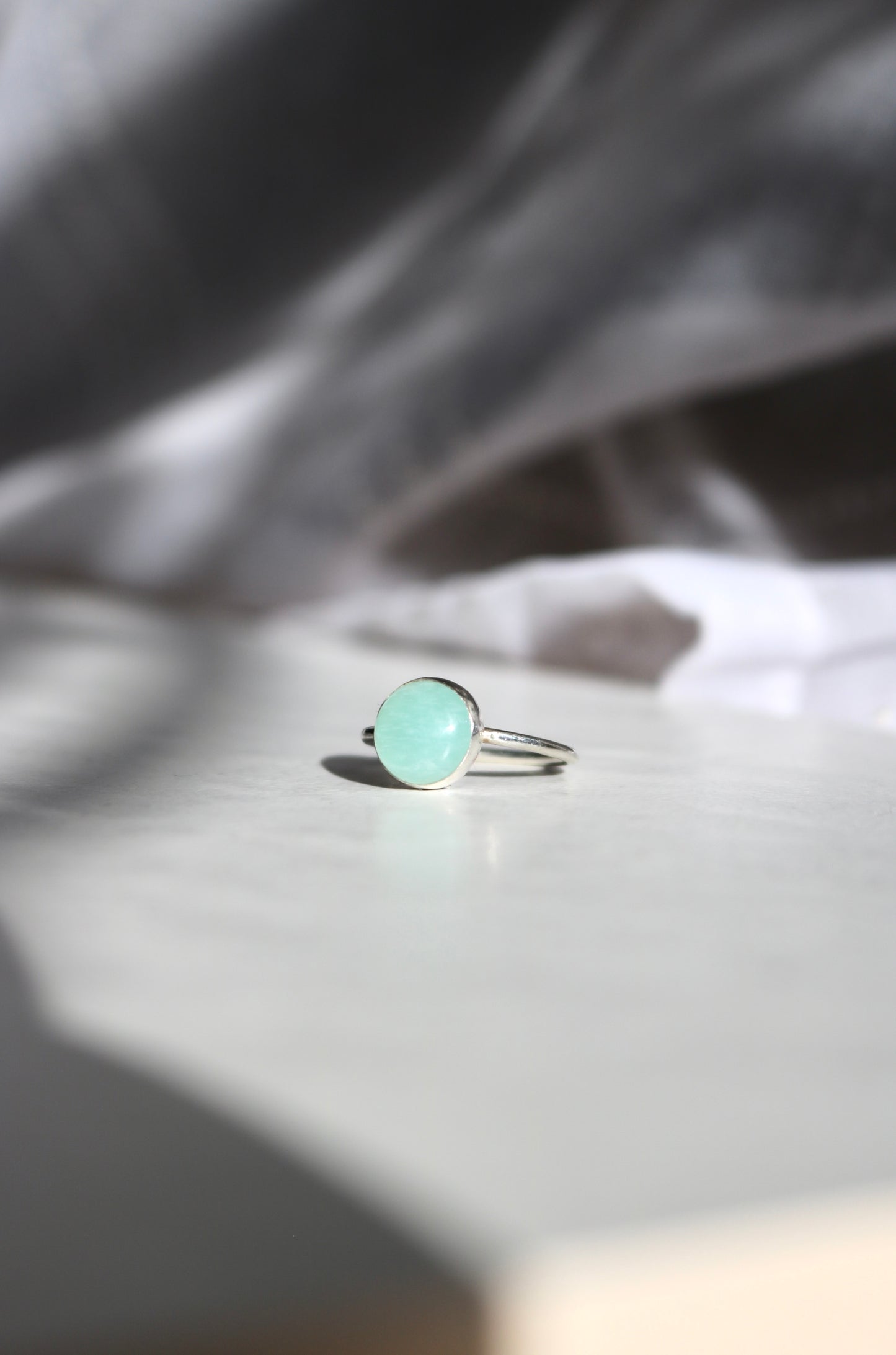 Bague la Tendre - Taille 58/59 - Amazonite & Argent 925