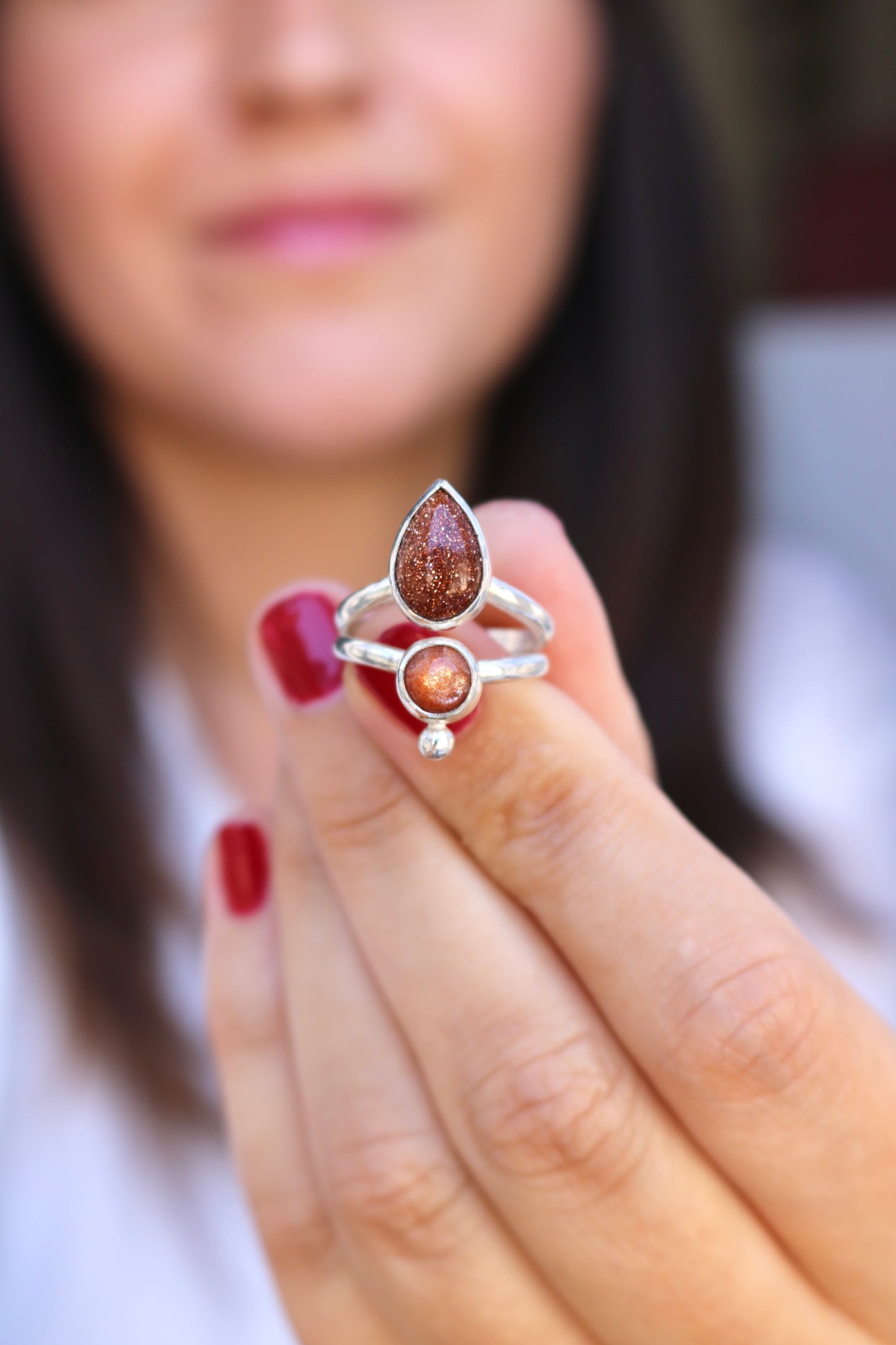Bague valentine naeco bijoux pierre de soleil naturelle argent recyclé lithotherapie 3
