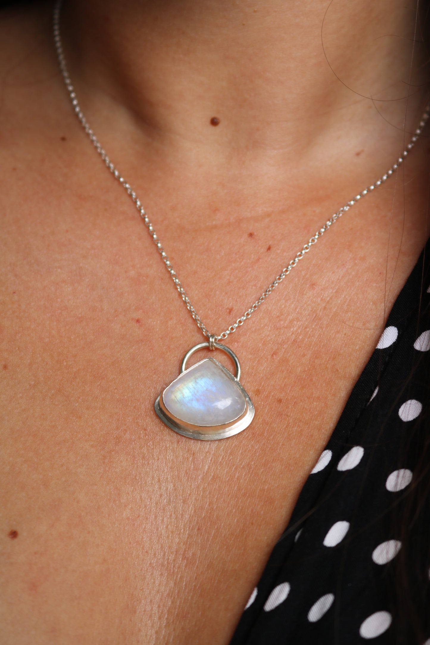 Collier - Talisman harmonie - Pierre de lune & Argent 925