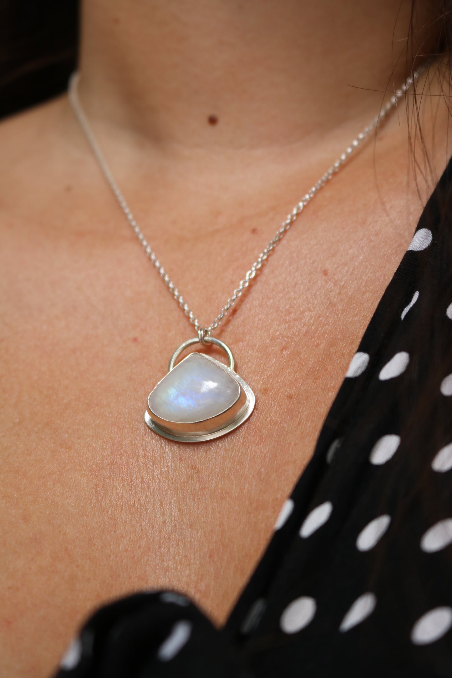 Collier - Talisman harmonie - Pierre de lune & Argent 925