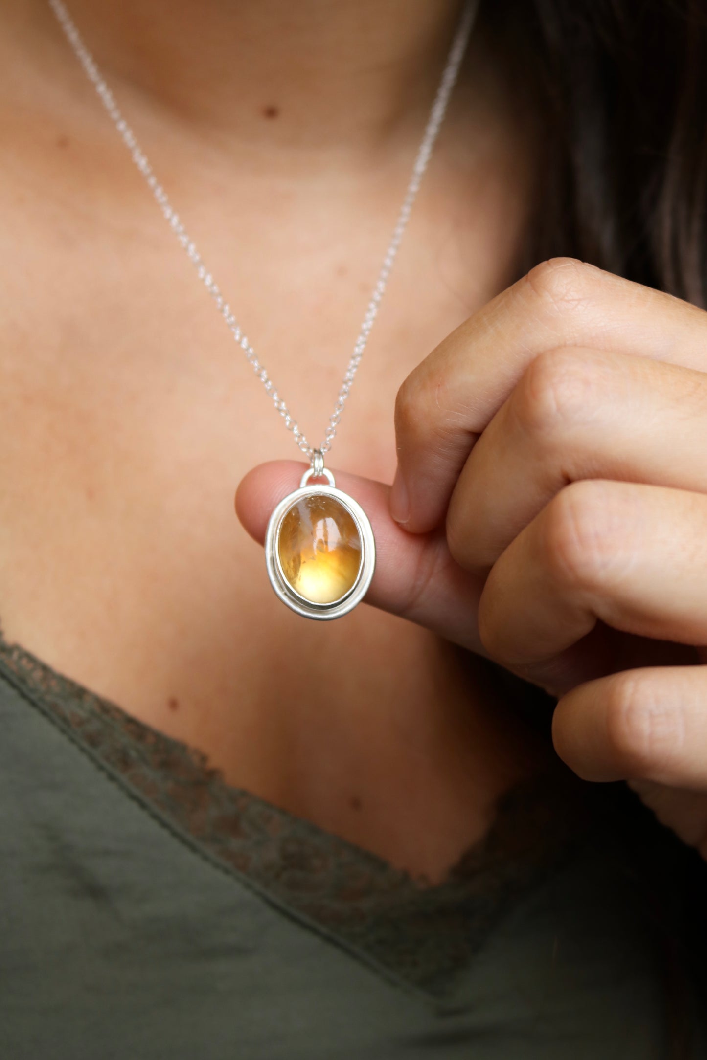 Collier Astre - Citrine - Argent 925