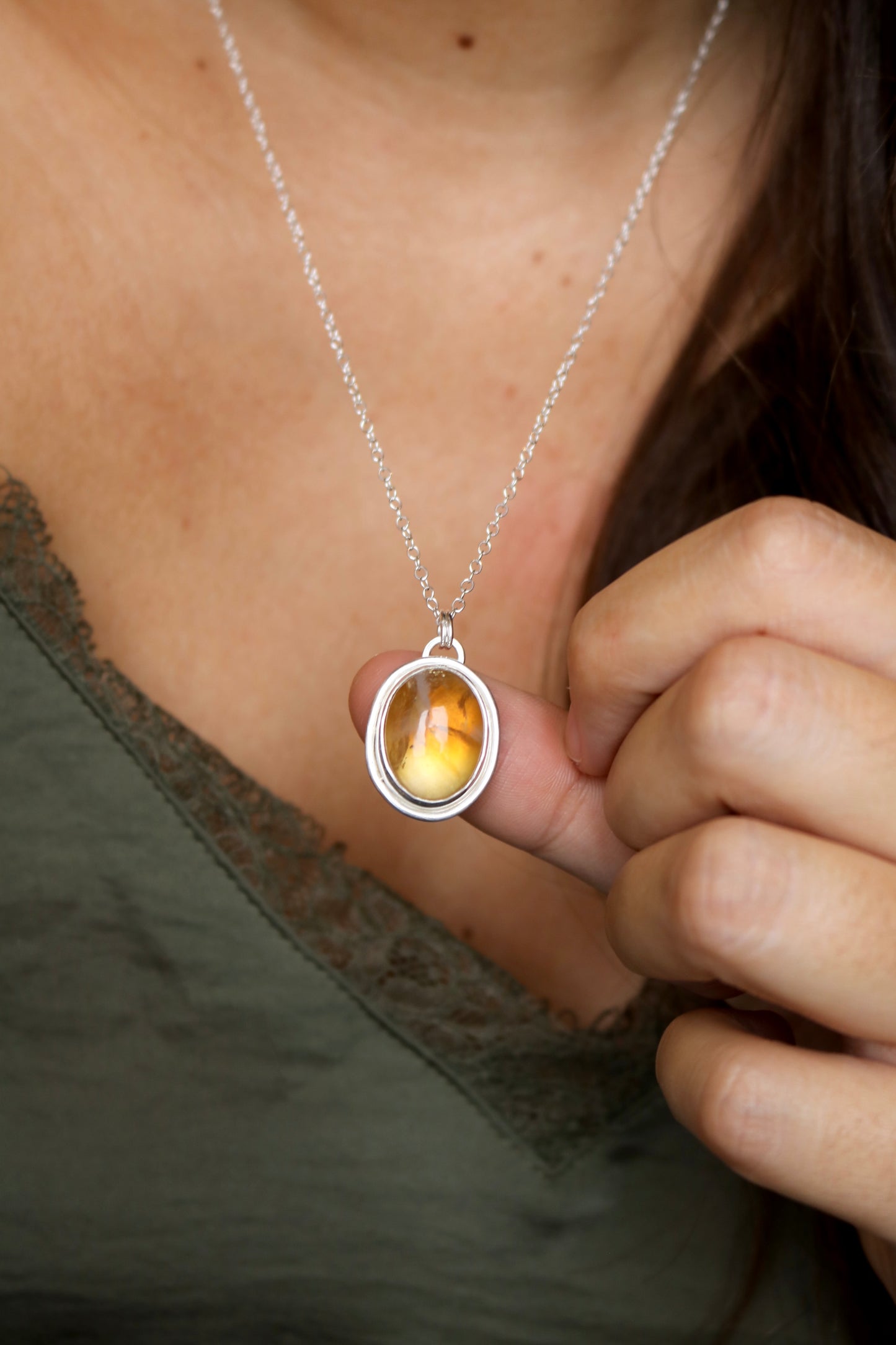 Collier Astre - Citrine - Argent 925