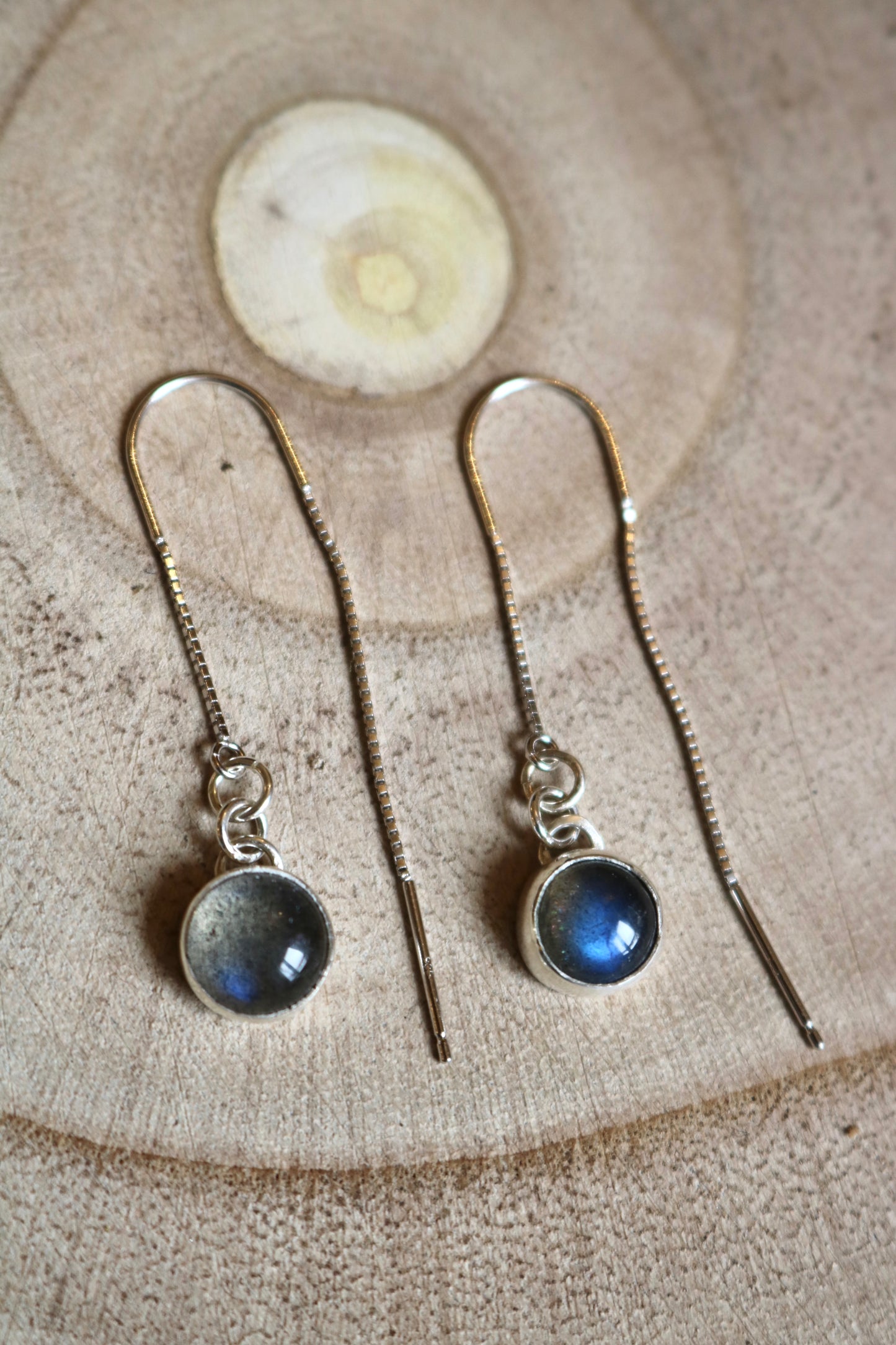 Boucles d'oreilles Protection - Labradorite - Argent 925
