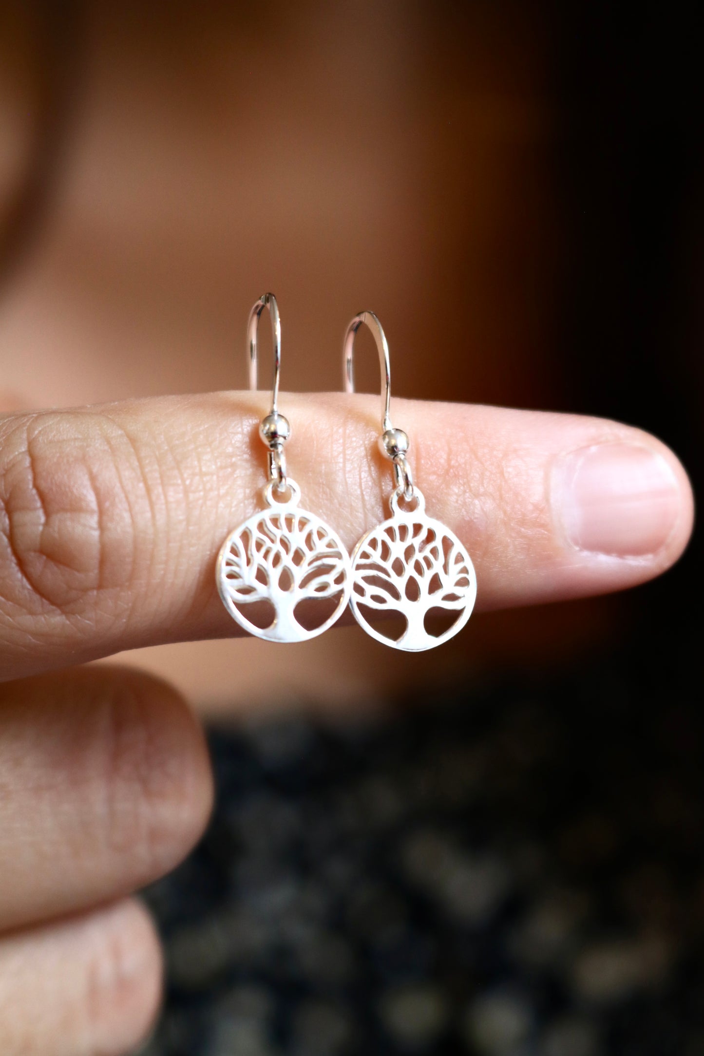 Boucles d'oreilles Arbre de vie - Argent 925