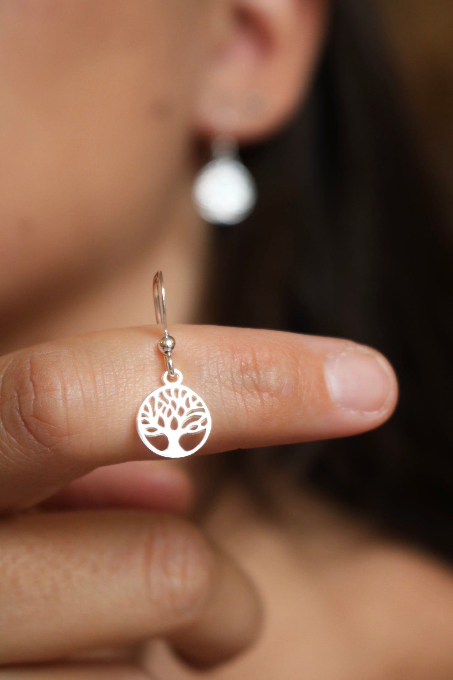 Boucles d'oreilles Arbre de vie - Argent 925