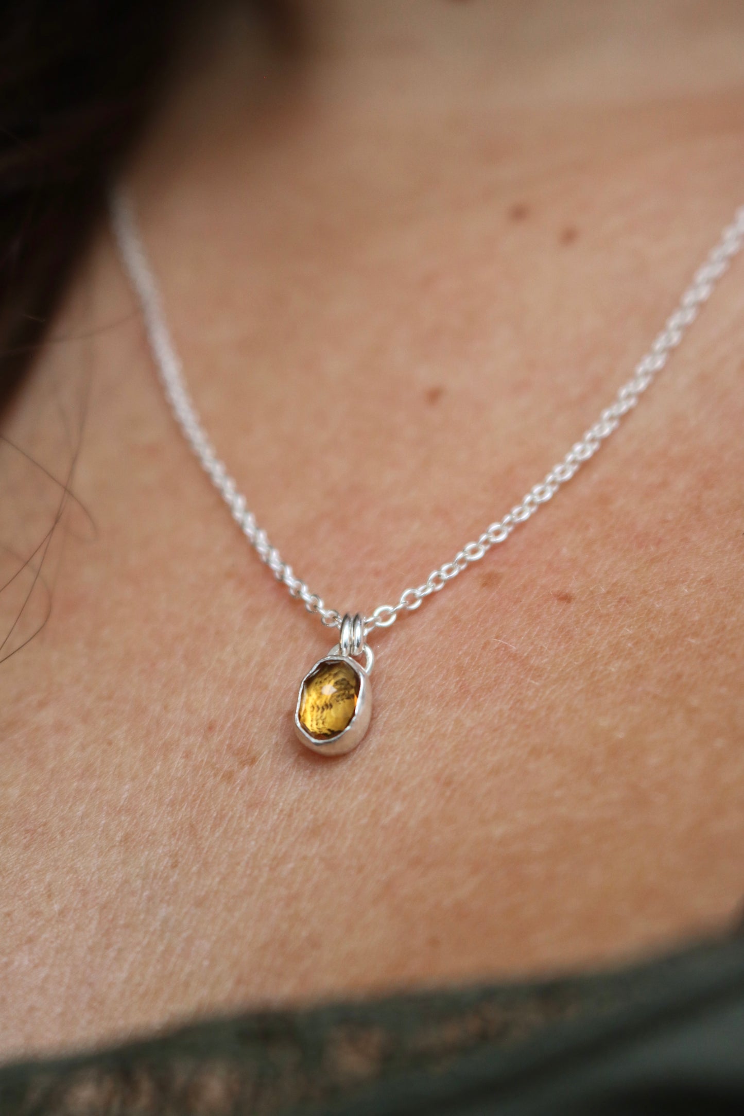 Collier Crépuscule - Citrine - Argent 925