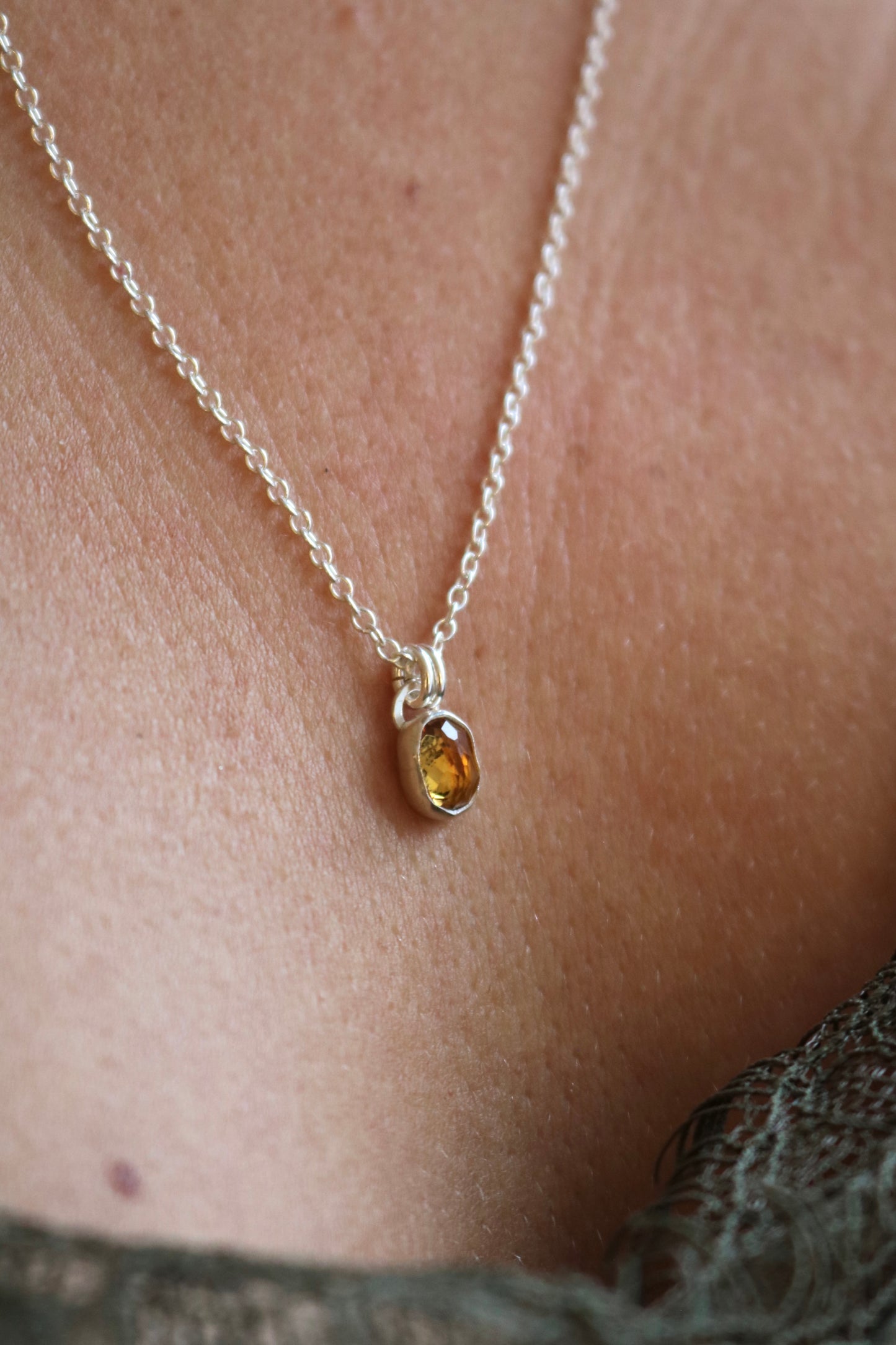 Collier Crépuscule - Citrine - Argent 925