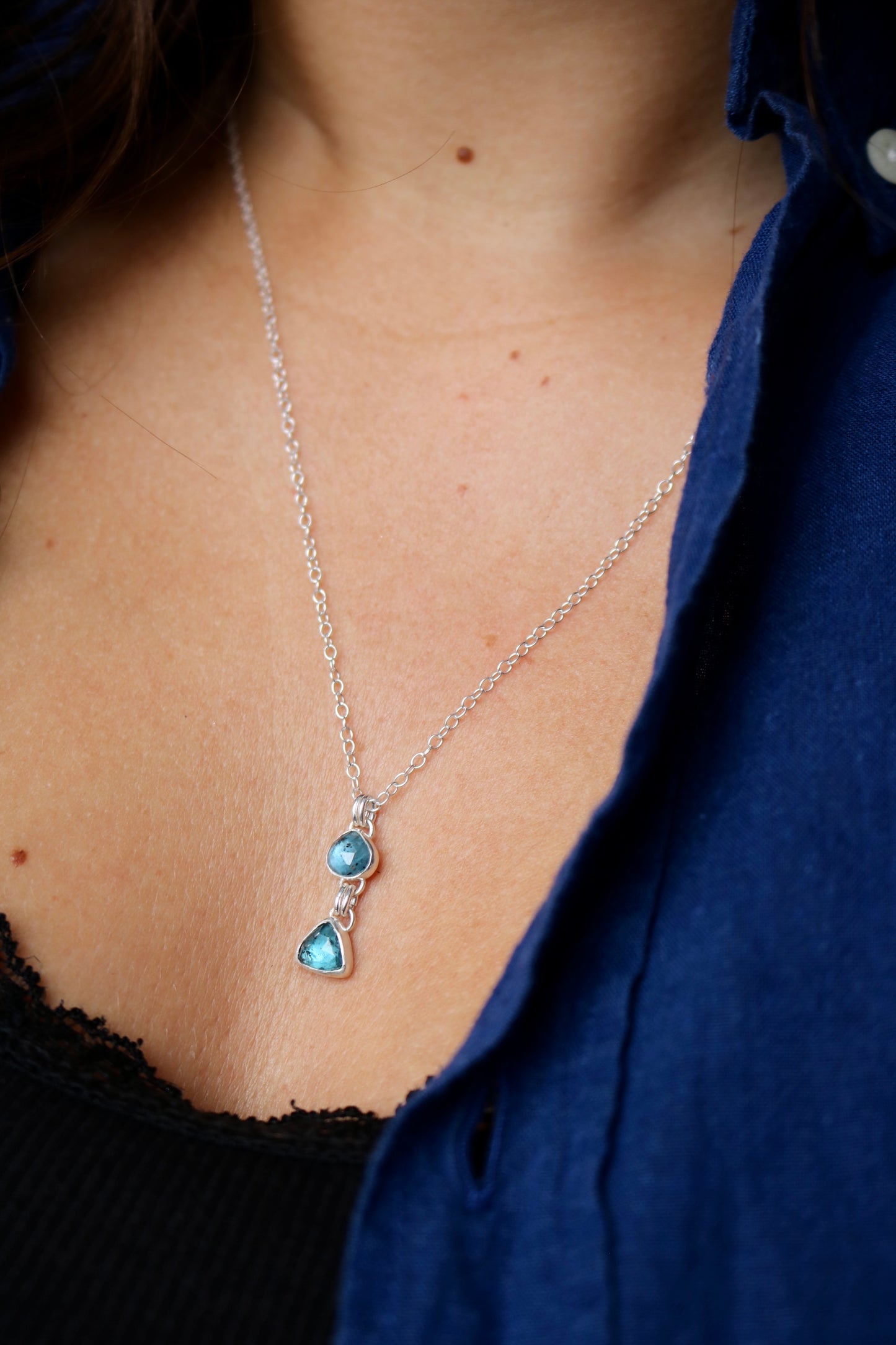 Collier Ocean lover - Kyanite - Argent 925
