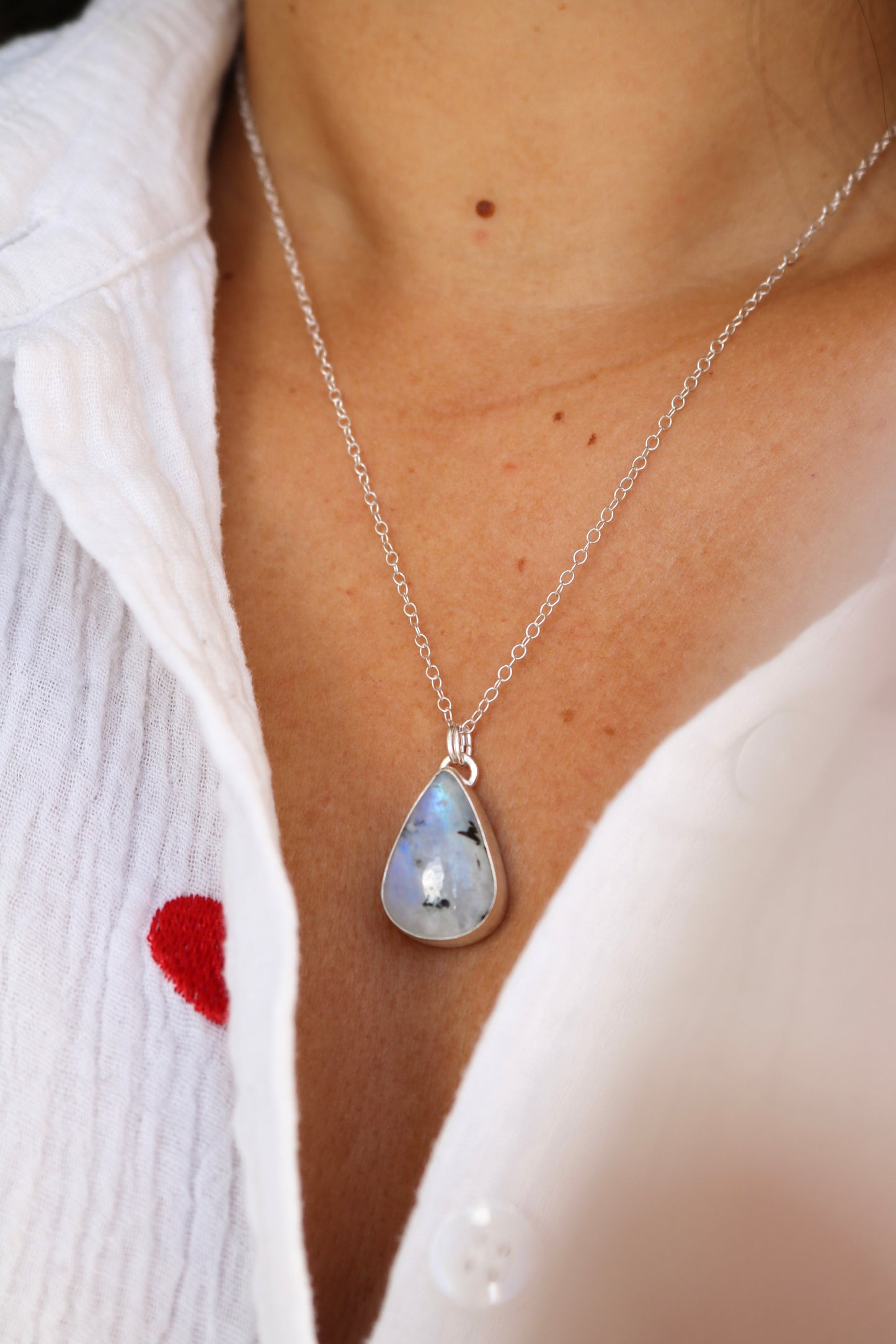 Collier Fascination - Pierre de lune et Tourmaline - Argent 925