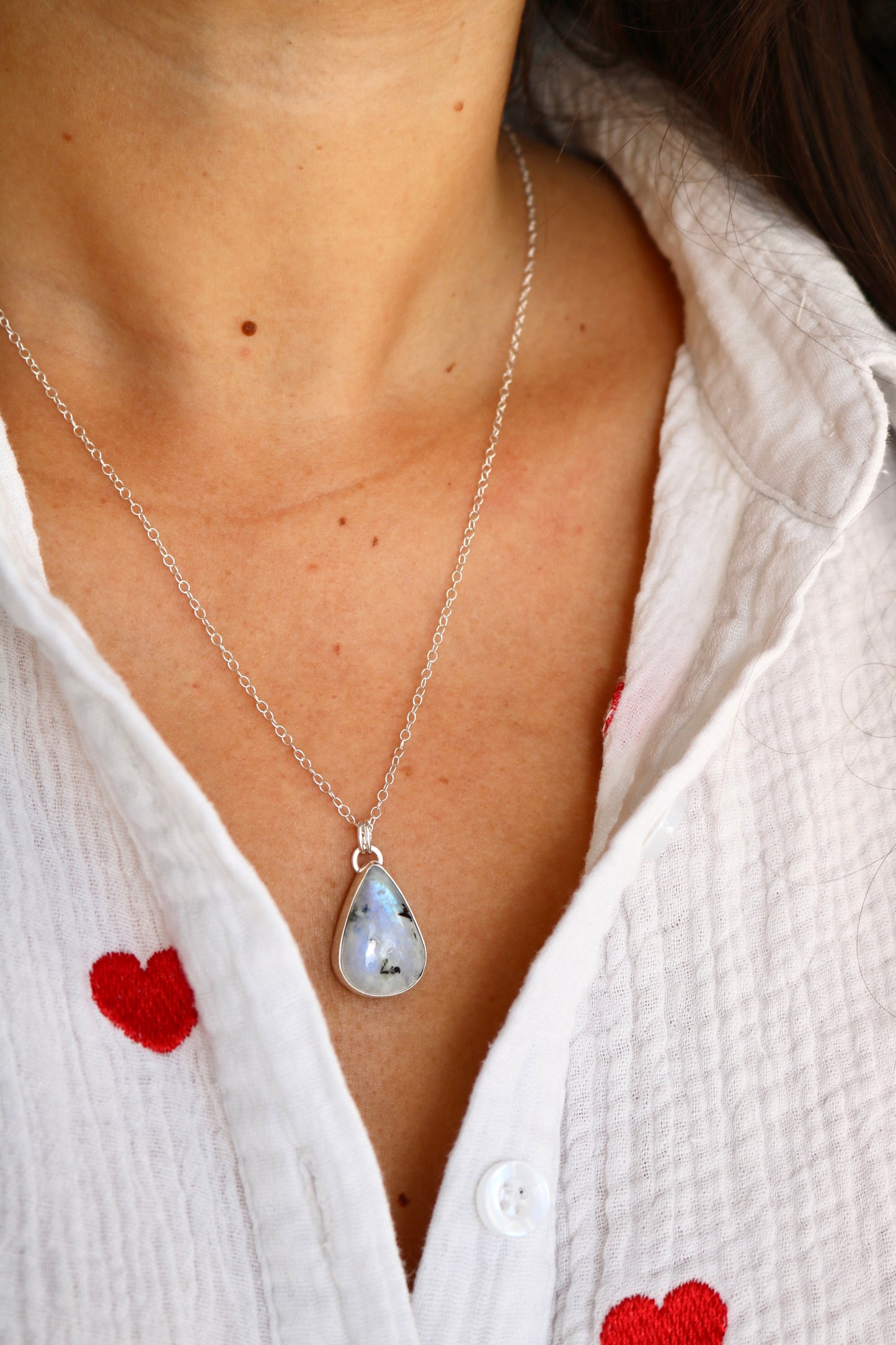 Collier Fascination - Pierre de lune et Tourmaline - Argent 925
