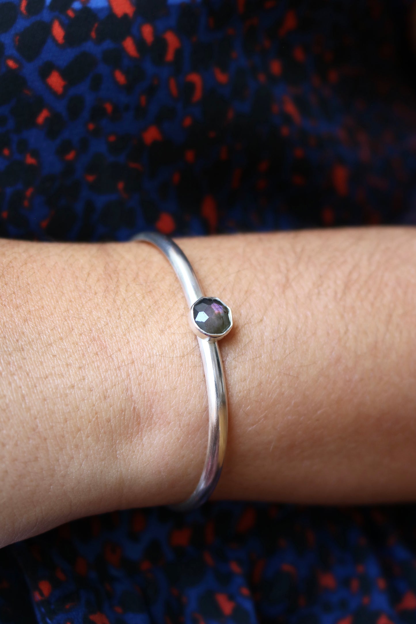 Bracelet Jonc Rosée du matin - Labradorite
