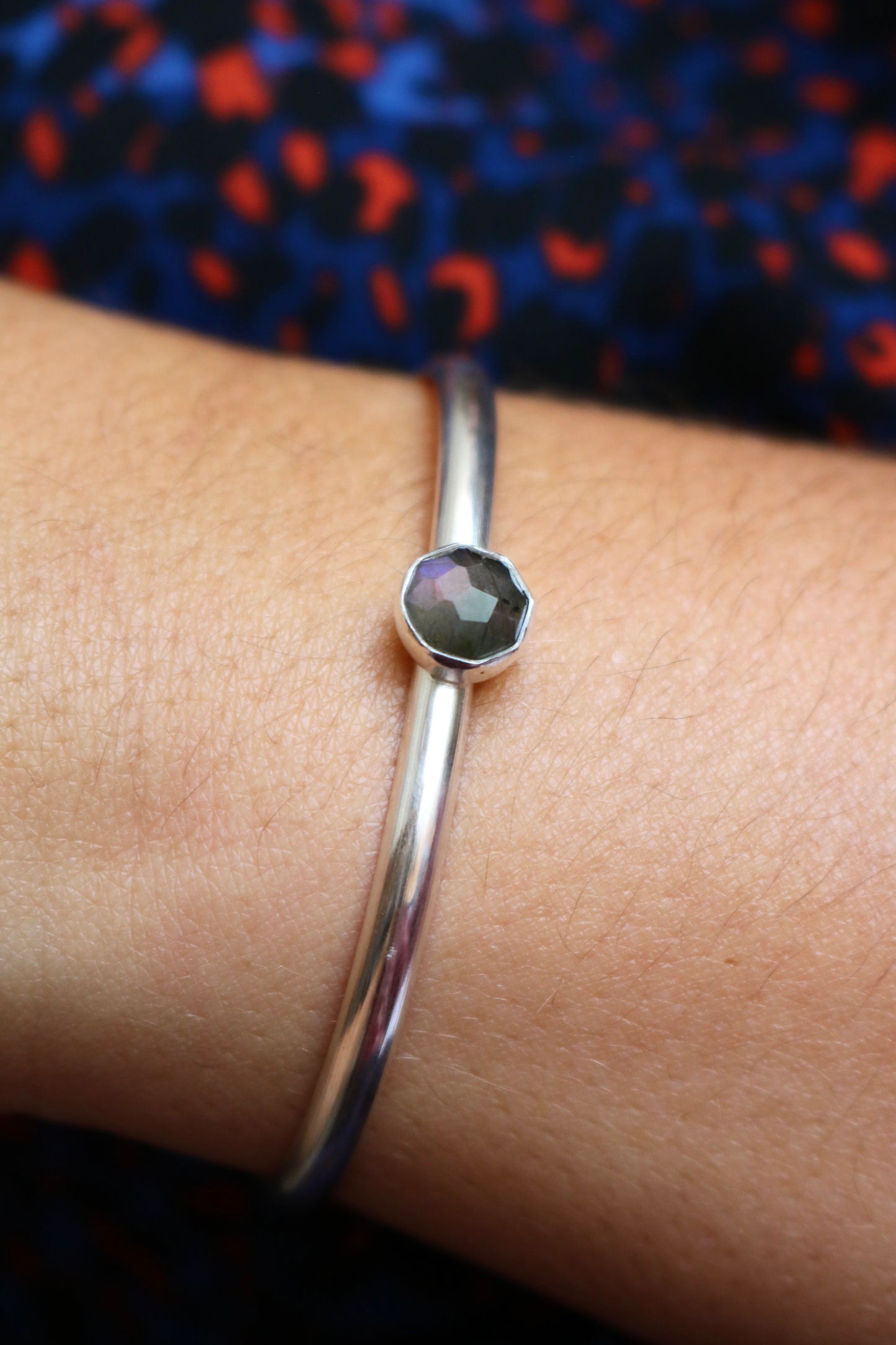 Bracelet Jonc Rosée du matin - Labradorite
