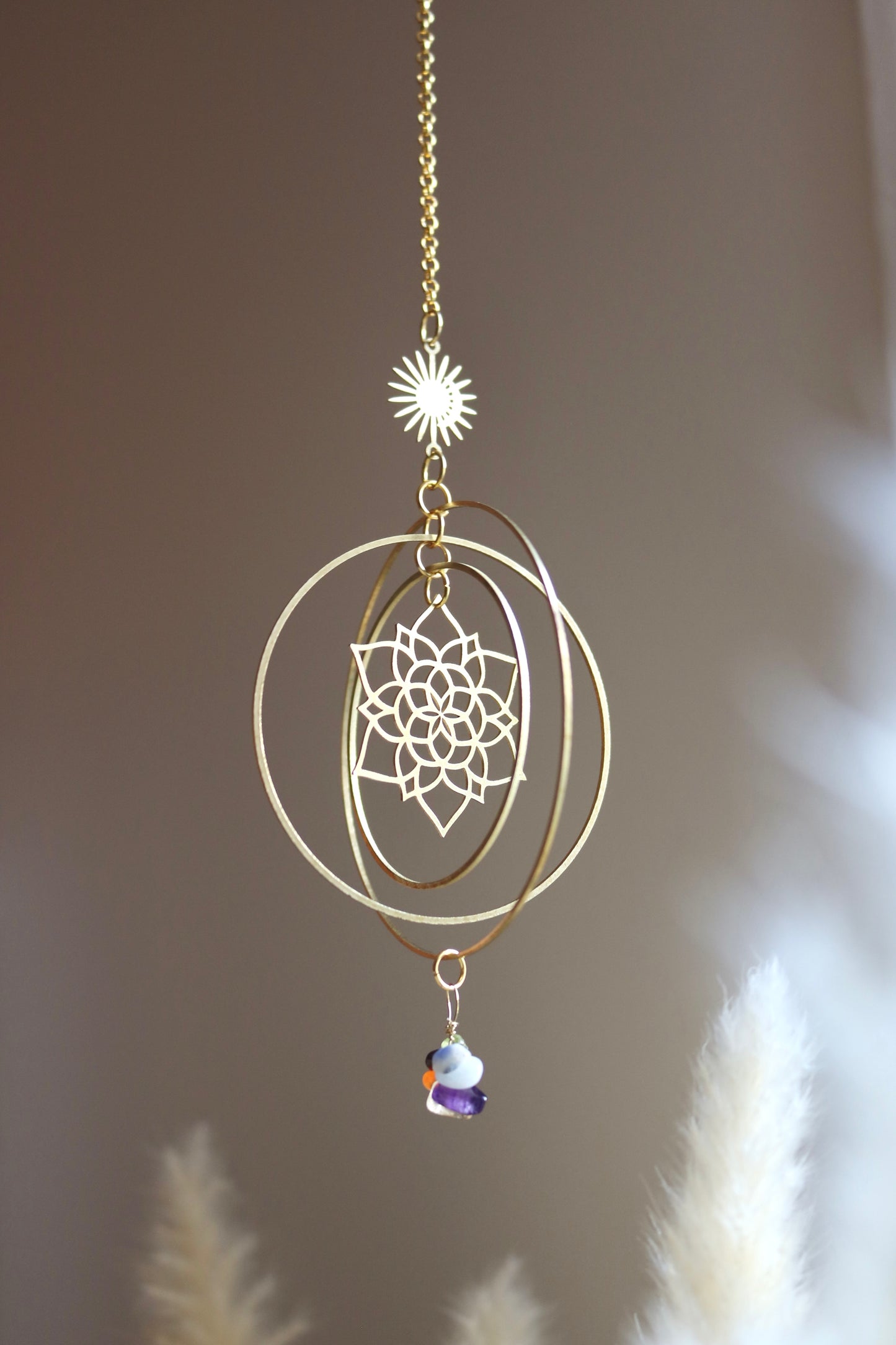Energy catcher - Fleur de vie et 7 chakras