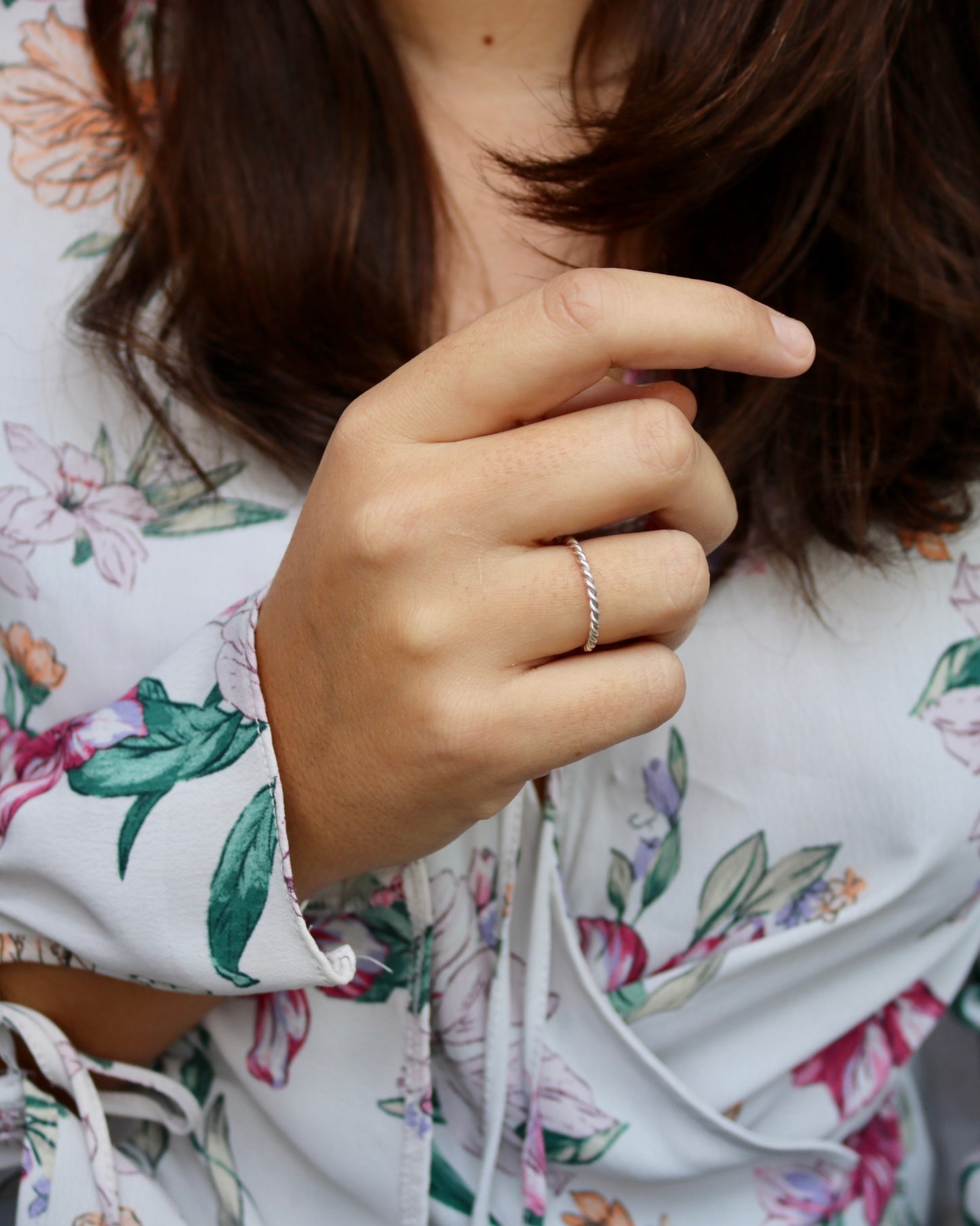 Anneau torsadé - Bague en argent 925 recyclé