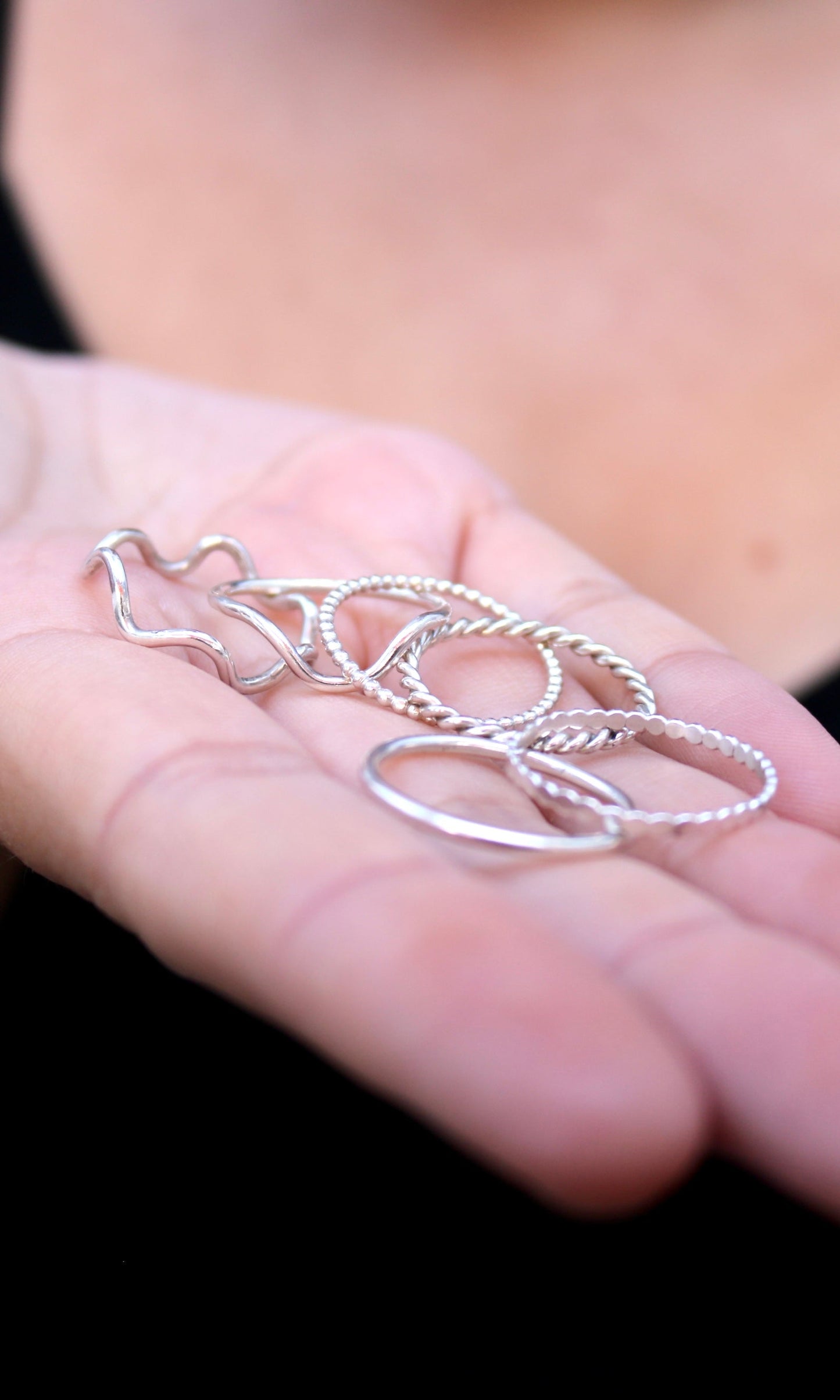 Anneau torsadé - Bague en argent 925 recyclé