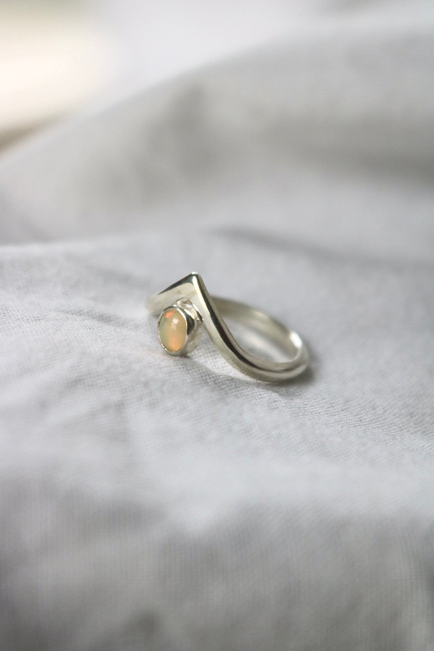 Bague the Queen - Opale Welo & Argent 925 - Taille 50/51