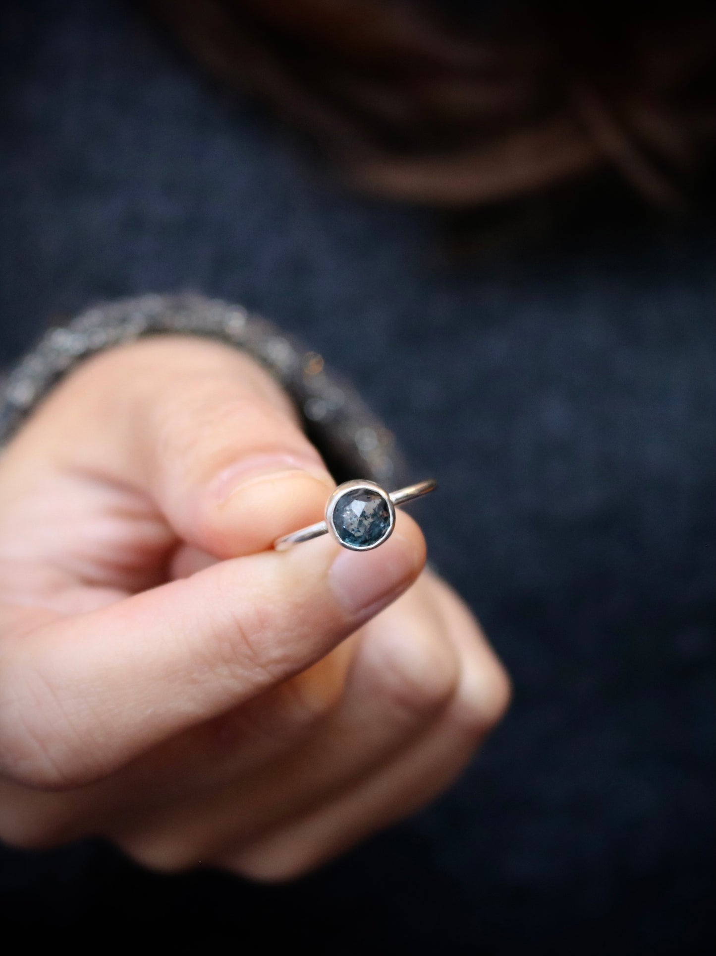 bague la puissante naeco bijoux pierre kyanite bleu naturelle lithothérapie argent recyclé 2