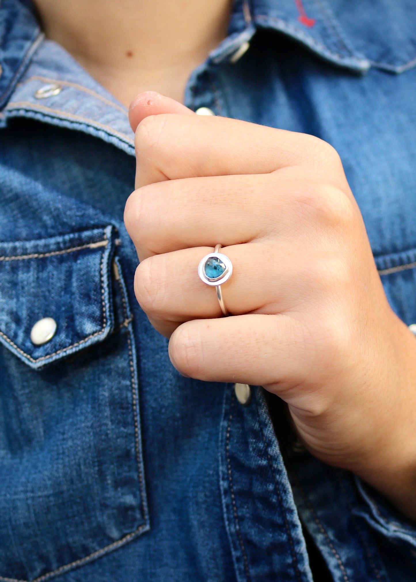 bague la sirene ocean naeco bijoux bleu pierre naturelle kyanite lithothérapie argent recyclé 10