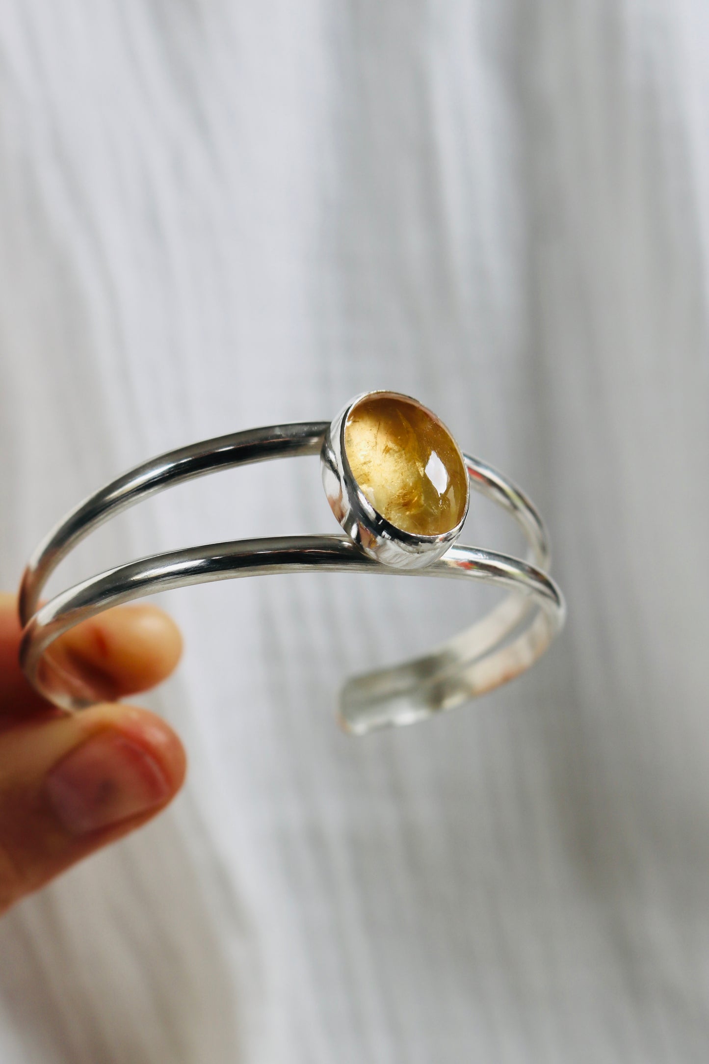 bracelet jonc citrine jaune soleil argent naeco bijoux.jpg