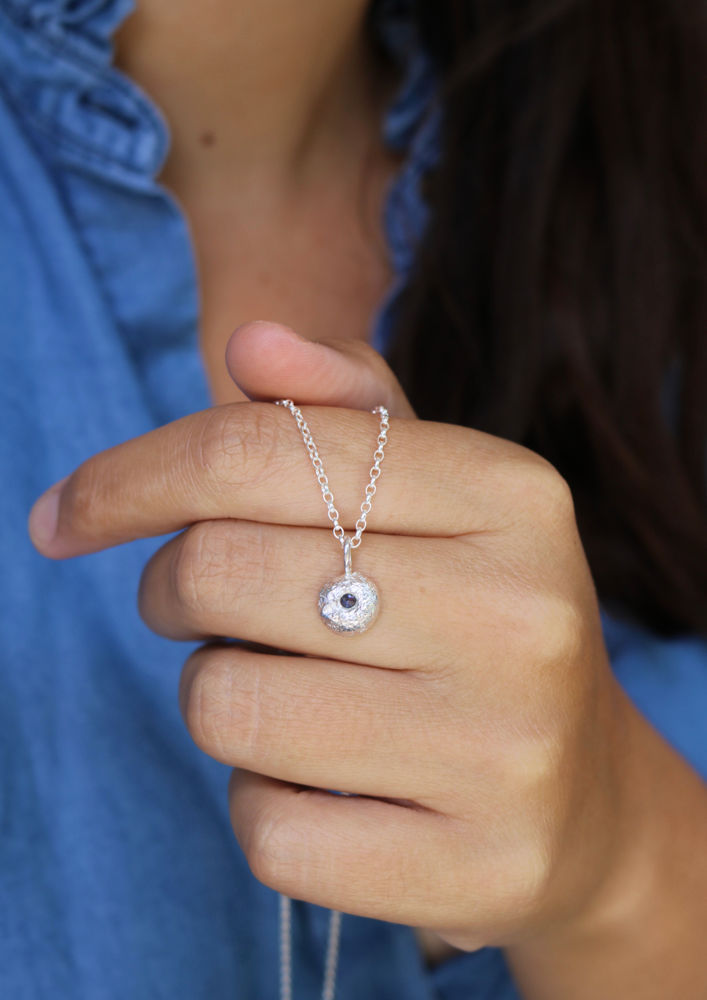 Collier Ecume sauvage - Tanzanite & Argent 925