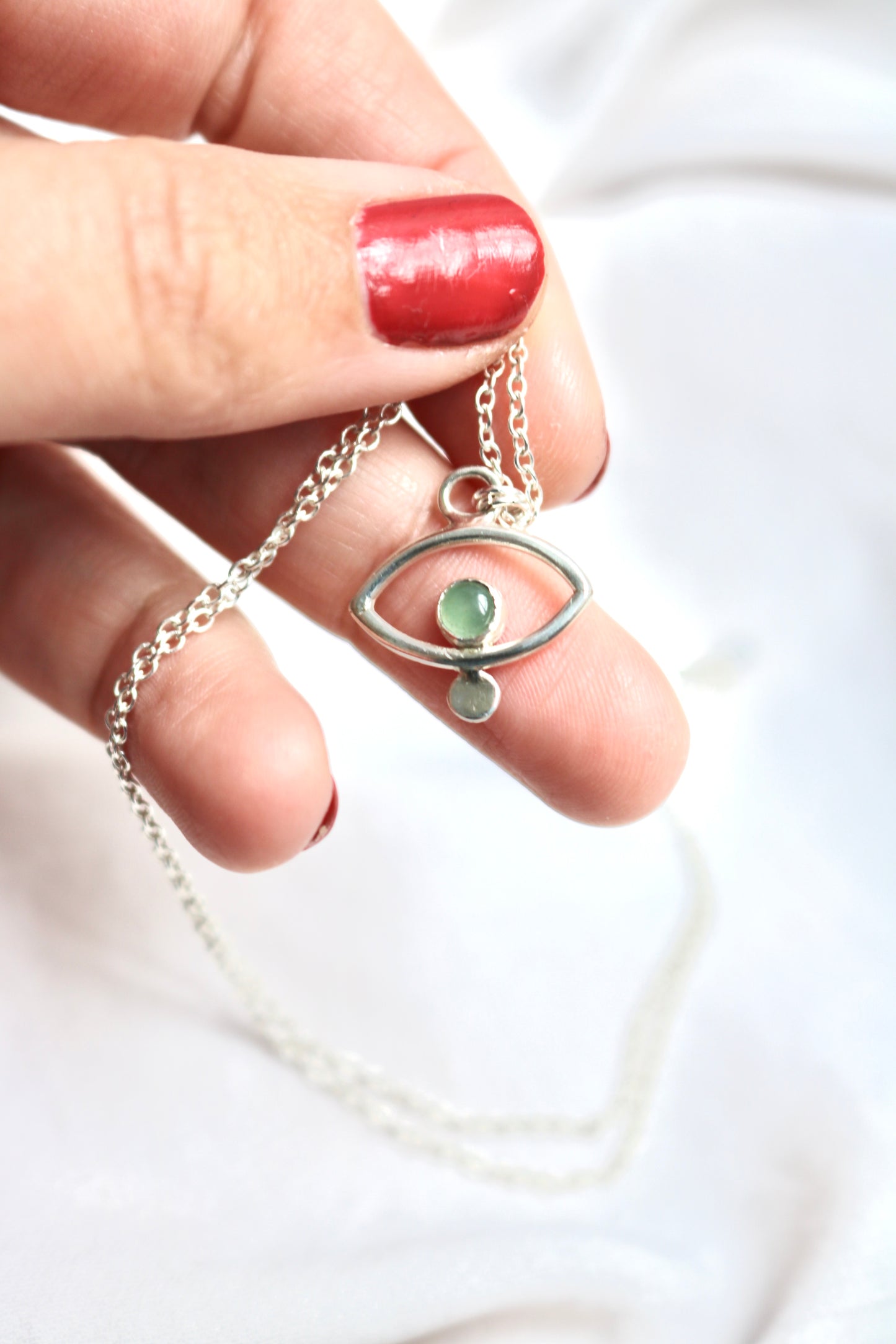 collier oeil de protection naeco bijoux turquoise labradorite pierre naturelle lithothérapie argent recyclé