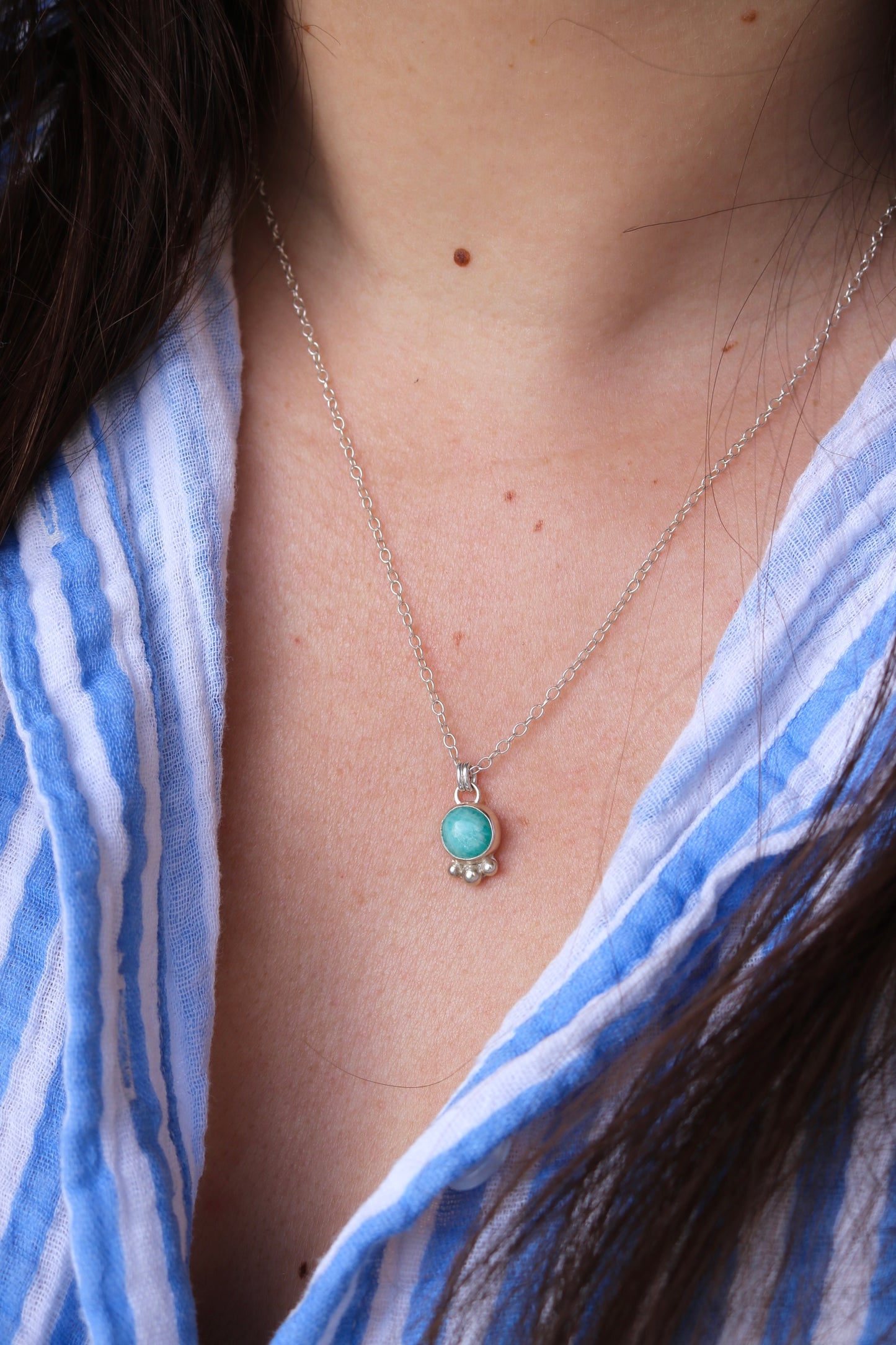 Collier Tree - Pierre Amazonite - Argent 925