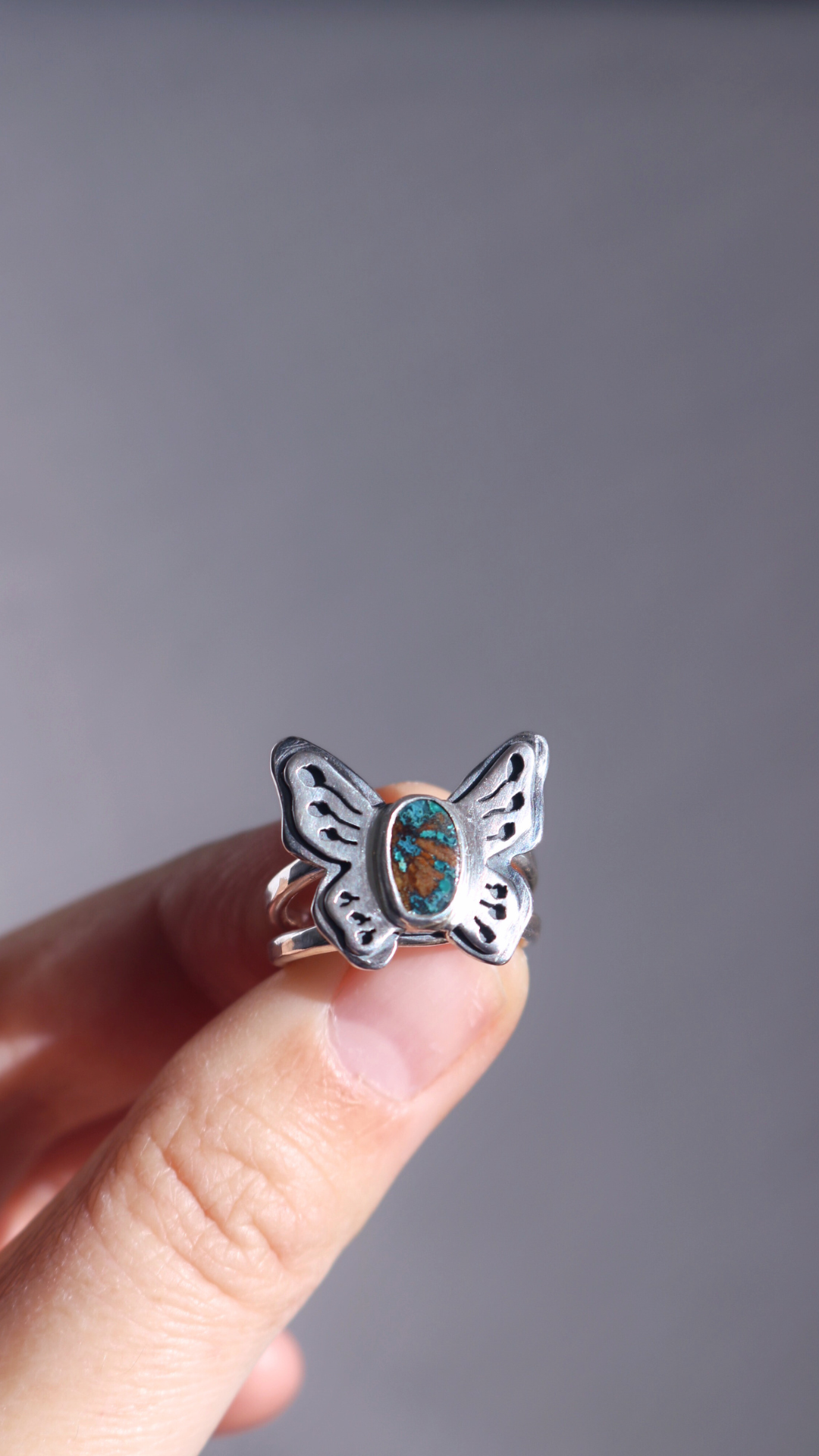 Bague - Papillon Nabi - Chrysocolle - Taille ajustable