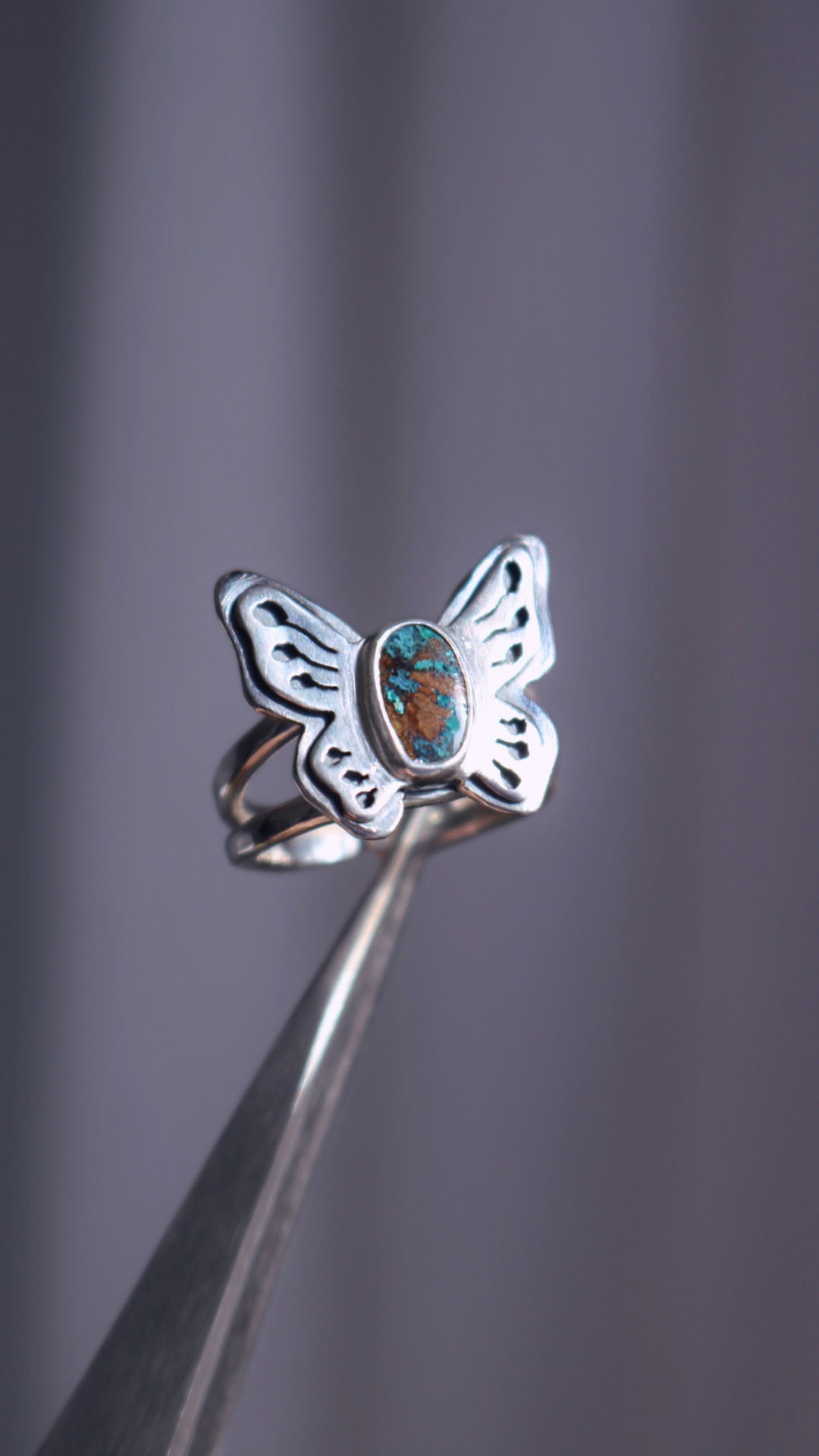 Bague - Papillon Nabi - Chrysocolle - Taille ajustable
