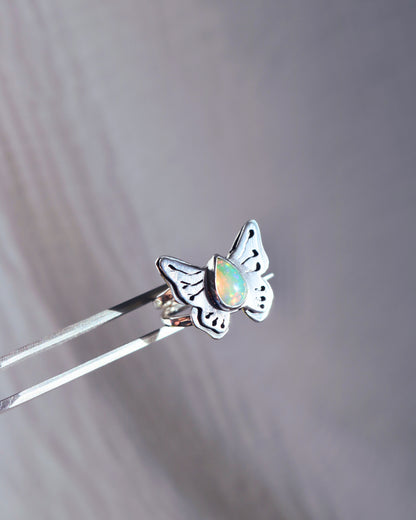 Bague - Papillon L'Envolée - Opale welo - Taille ajustable