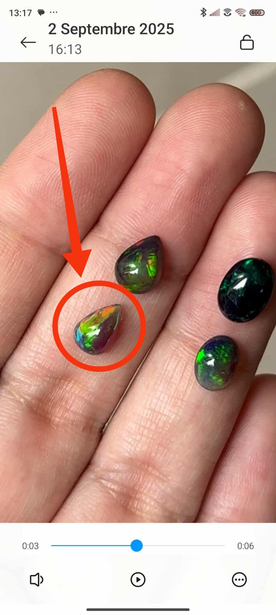 Collier sur mesure de Valérie - opale welo