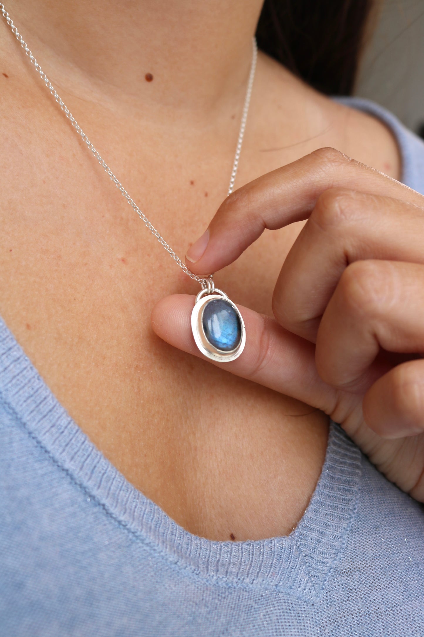 Collier - Talisman Bien-être - Labradorite & Argent 925