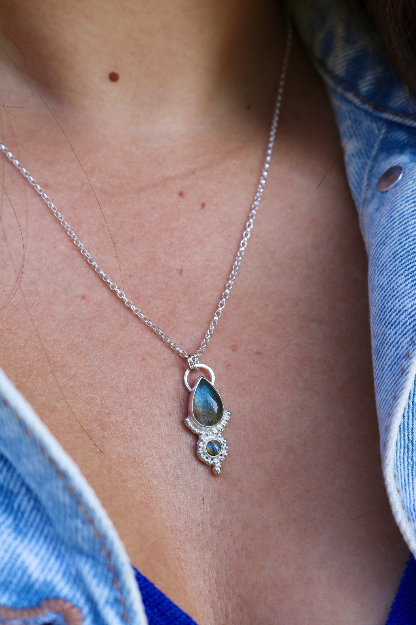 Collier - Talisman Protection - Labradorite & Argent 925