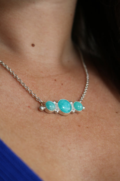 Collier - Talisman Apaisement - Amazonite & Argent 925