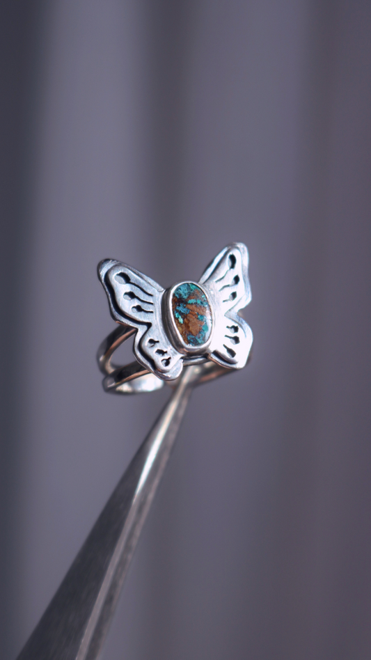 Bague - Papillon Nabi - Chrysocolle - Taille ajustable